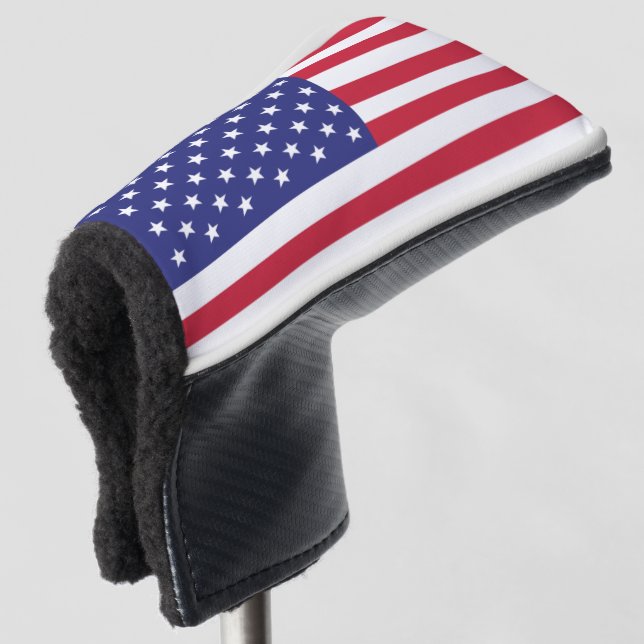 American Flag United Staaten Red White Blue Golf Headcover (3/4 Vorderseite)
