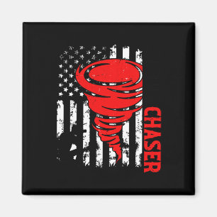 American Flag United Staaten Tornado Storm Chaser  Magnet