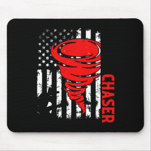 American Flag United Staaten Tornado Storm Chaser  Mousepad