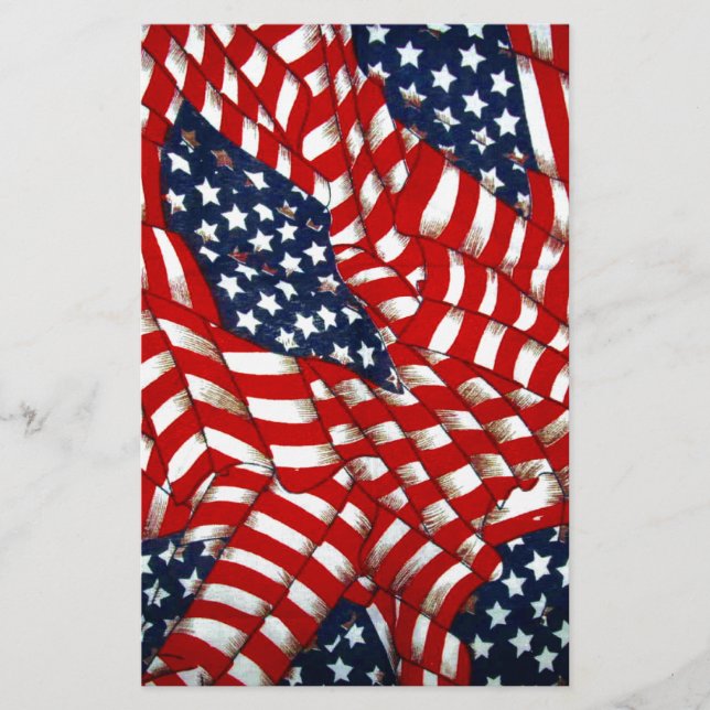 American Flag Unity & Liebe_ Briefpapier (Vorderseite)