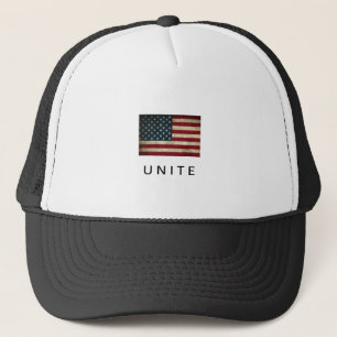 American Flag Unity Message Hat Truckerkappe