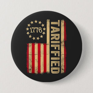 American Flag USA 1776 American Tarrifs Button