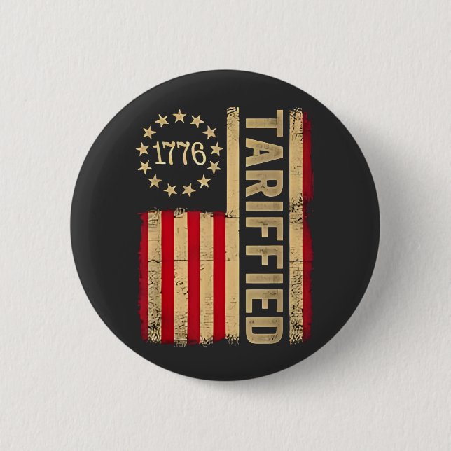 American Flag USA 1776 American Tarrifs Button (Vorderseite)