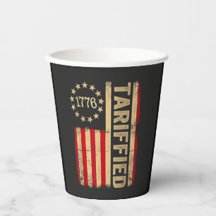 American Flag USA 1776 American Tarrifs Pappbecher