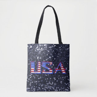 American Flag USA Blue Imitats Glitzer