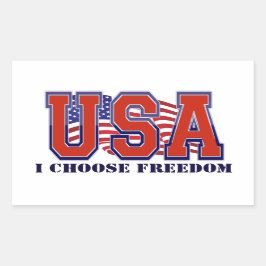 American Flag USA Freedom Patriotic Rechteckiger Aufkleber