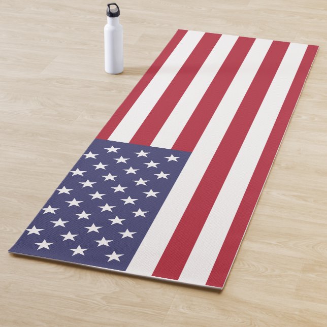 American Flag USA Independence Day Patriotic Yogamatte (Beispiel)