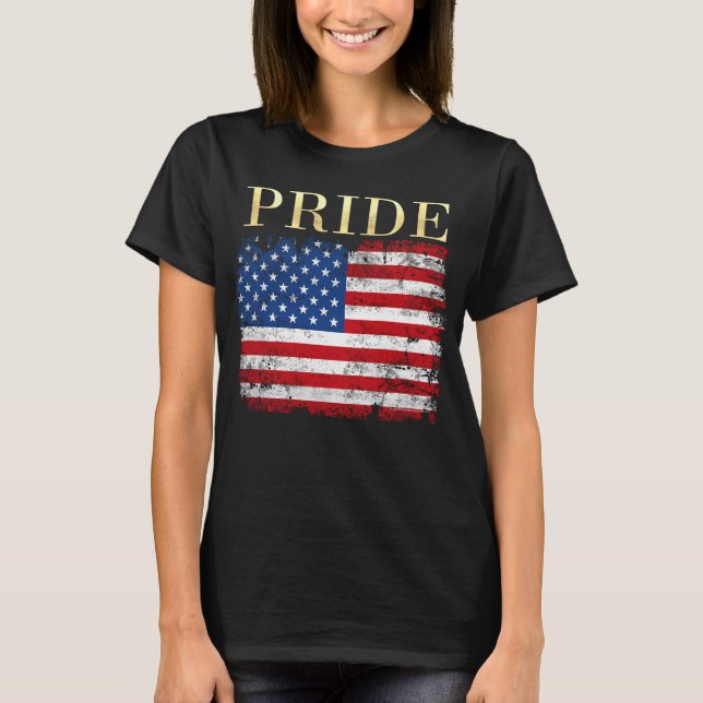 American Flag USA Patriotic Pride Flag 4. Juli T-Shirt (Vorderseite)