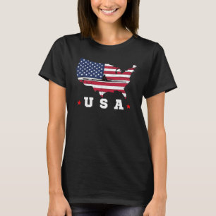 American Flag USA Patriotic Sports American Flag R T-Shirt