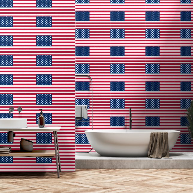 American Flag USA Patriotic Tapete (Badezimmer)
