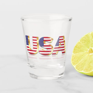 American Flag USA Shot Glas