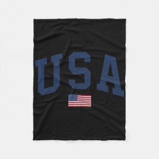 American Flag Usa United States Of America Us 4th Fleecedecke