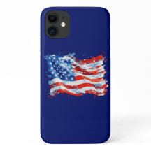 American Flag USA Watercolor 4. Juli