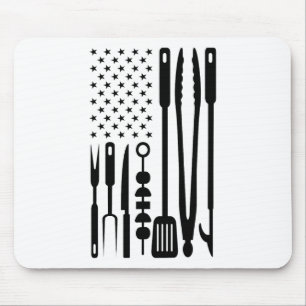 American Flag Utensil Grillen Tools Griller Pitmas Mousepad