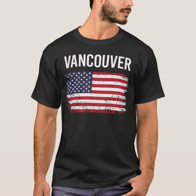 American Flag Vancouver T-Shirt (Vorderseite)
