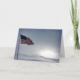 American Flag Veterans Day Card Dankeskarte