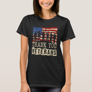 American Flag Vielen Dank Veterans Proud Veteran 1 T-Shirt