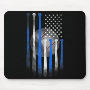 American Flag Vintag Baseball Flag Vater Mama Kid Mousepad