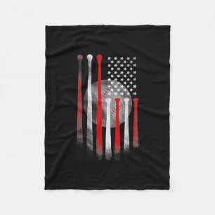 American Flag Vintag Baseball Flag Vater Mama T-Sh Fleecedecke