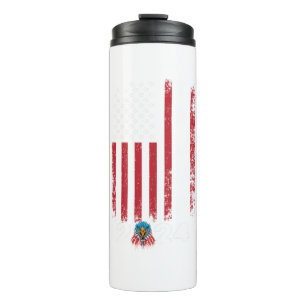American Flag Vintag Design Trump 2024 Eagle Thermosbecher