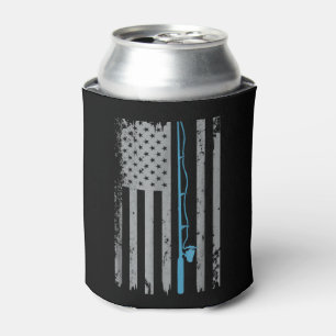 American Flag Vintag Fishing T Shirt Tren Dosenkühler