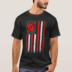 American Flag Vintag Football Flag Vater Mama Funn T-Shirt