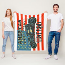 American Flag Vintag Racing Frisierte Auto Medium