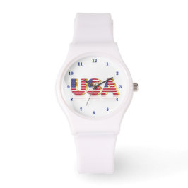 American Flag Watch Patriotic Armbanduhr