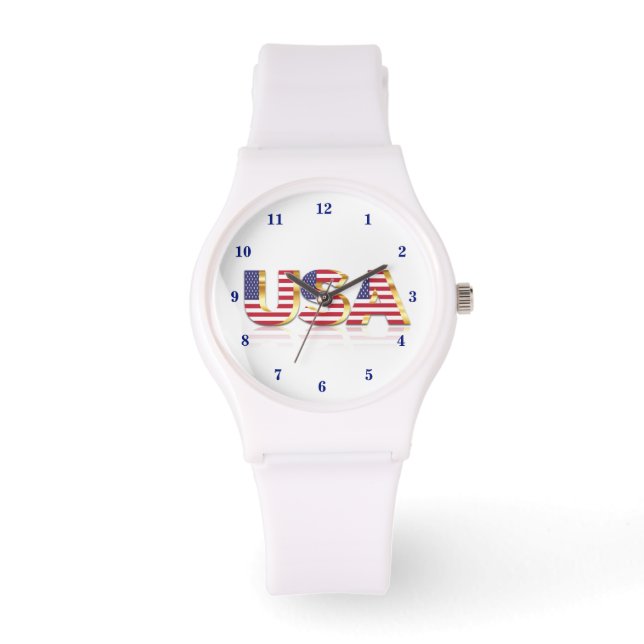 American Flag Watch Patriotic Armbanduhr (Vorderseite)