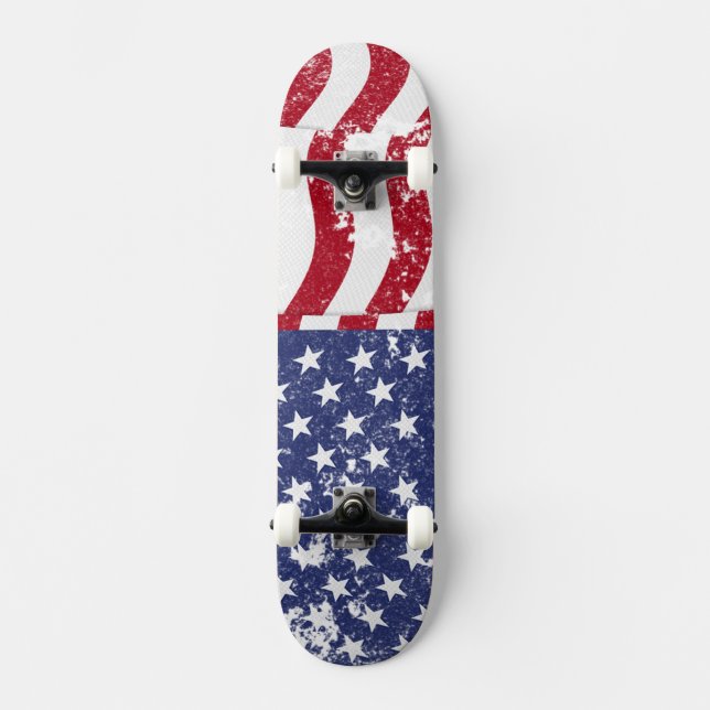 American Flag Wave - beängstigend #2 Skateboard (Vorderseite)