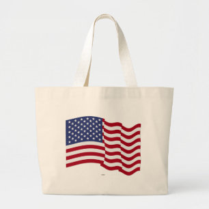 American Flag Wave Jumbo Stoffbeutel