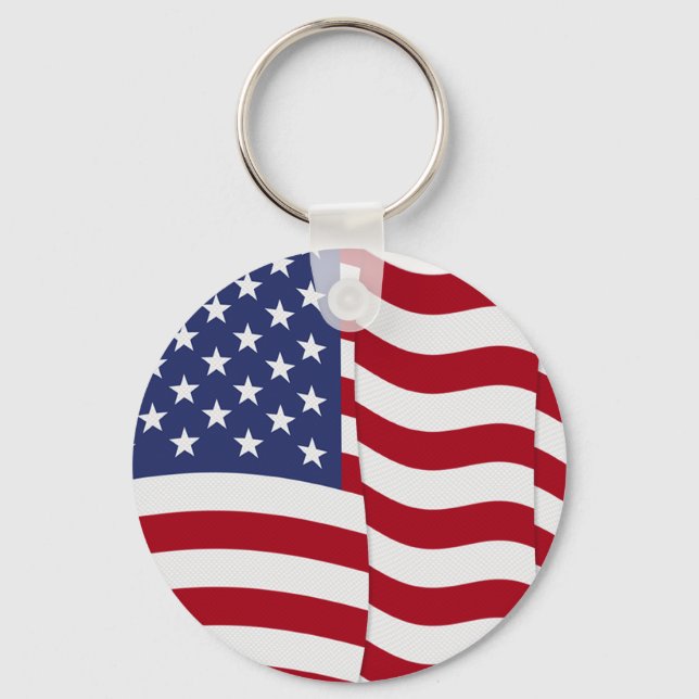 American Flag Wave Schlüsselanhänger (Vorderseite)