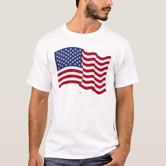 American Flag Wave T-Shirt (Vorderseite)
