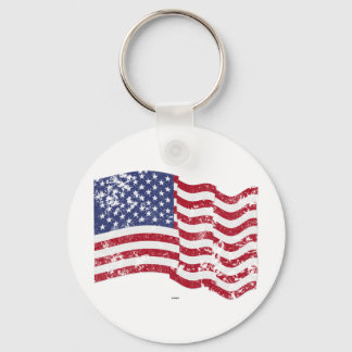 American Flag Waving - beängstigend Schlüsselanhänger
