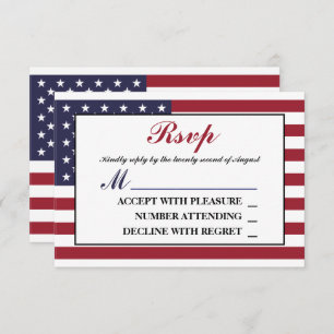 American Flag Wedding RSVP