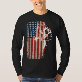 American Flag Welder Distressed Vintag Welder Mig T-Shirt