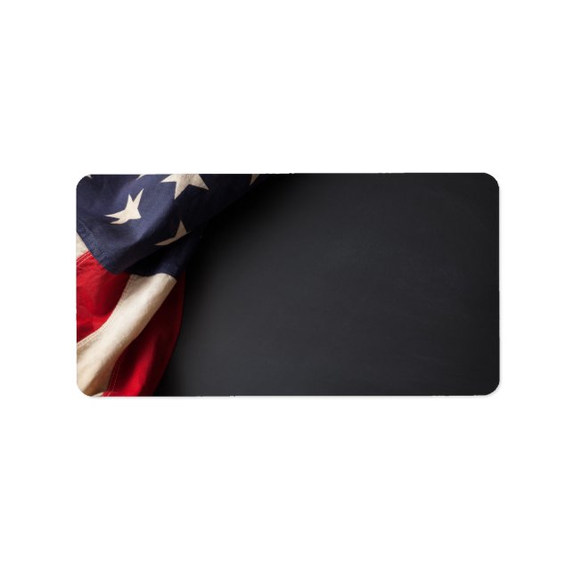 American Flag, wir haben Chalkboard Adressaufkleber (Vorne)