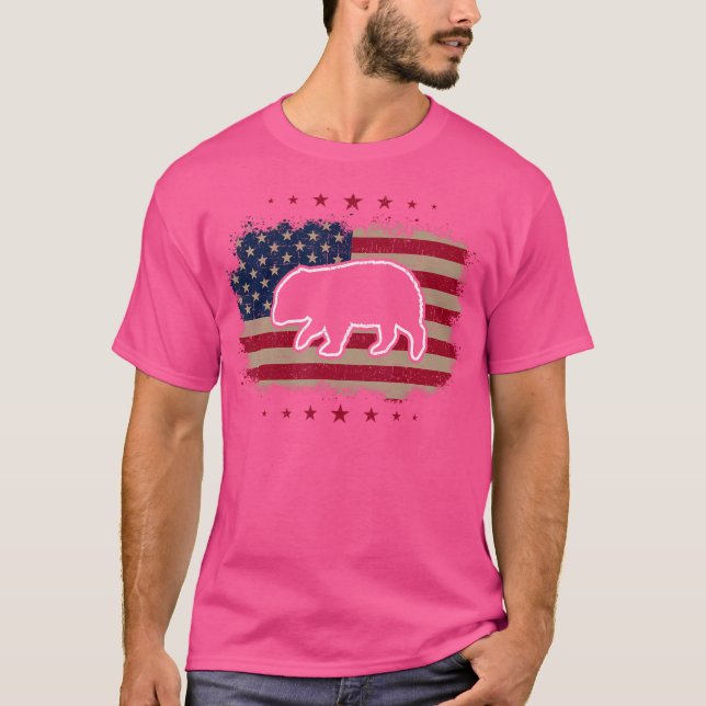 American Flag Wombat T-Shirt (Vorderseite)