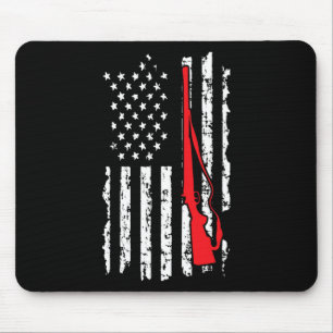 American Flag Women Men Shotgun Jagd Mousepad