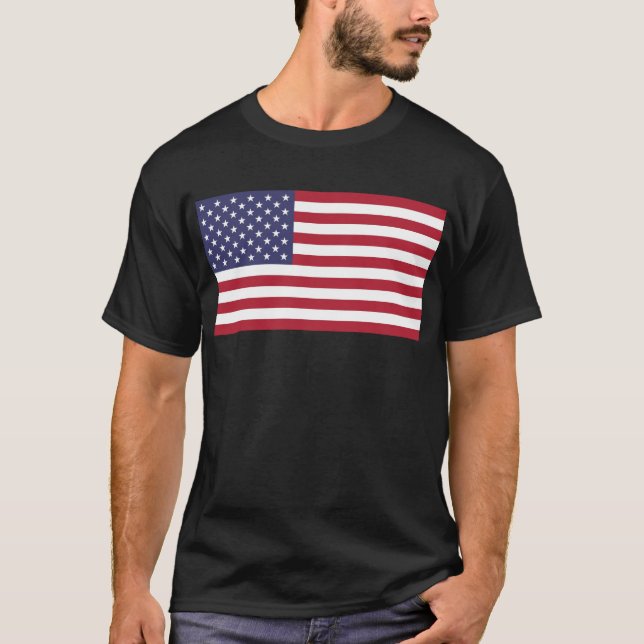 American Flag (Wörter hinzufügen, wenn Sie zu gewo T-Shirt (Vorderseite)