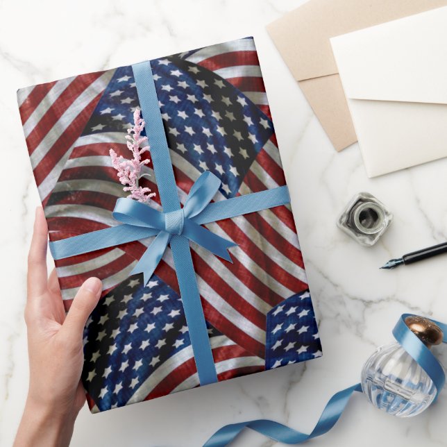 American Flag Wrapping Paper Geschenkpapier (Schenken)