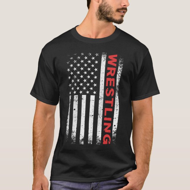 American Flag Wrestling T-Shirt (Vorderseite)