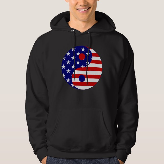 American Flag Yin Hoodie (Vorderseite)