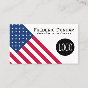 American Flag Your Logo Business Cards Visitenkarte