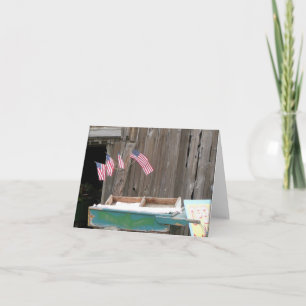 American Flags & Stall Note Card Karte