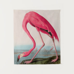 American Flamingo Birds of America Audubon Print Wandteppich