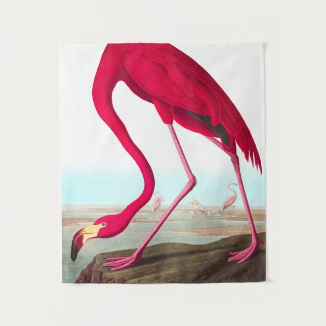 American Flamingo von John James Audubon Wandteppich (Vorderseite)