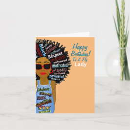 American Fly Lady Birthday Card Karte