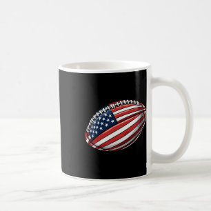 American Football 4. Juli American Flag Patriotic Kaffeetasse