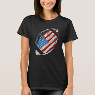American Football 4. Juli American Flag Patriotic T-Shirt
